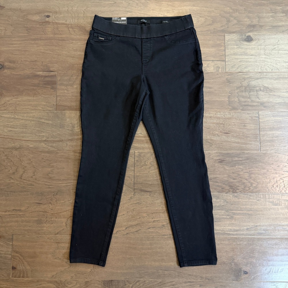 Nine West NWT Heidi Pull On Skinny Jeans Black Size 12‎ High Rise Stretch Pants